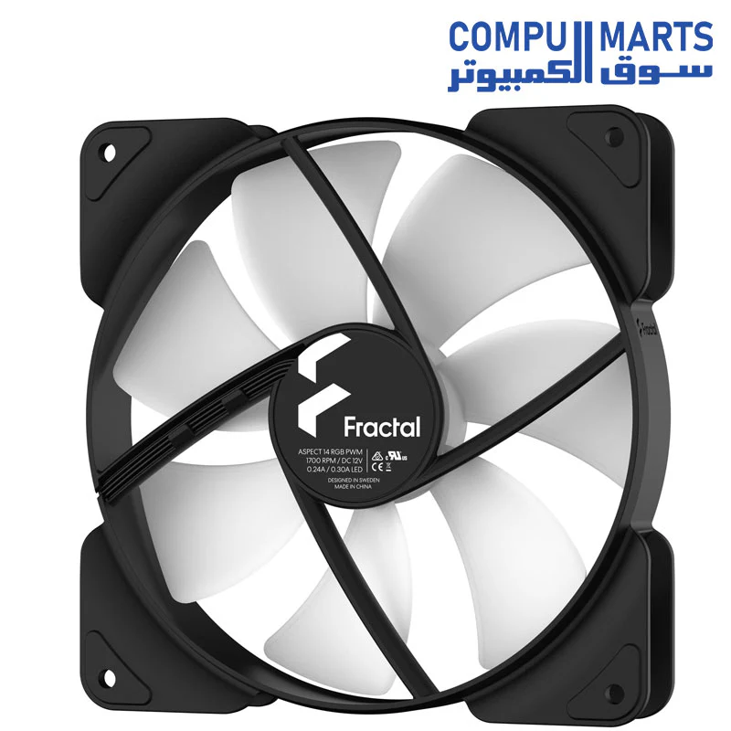 Fractal Design Aspect 12 RGB 120 mm 1200 RPM Black Frame 3-Pack Computer Fan - Image 4