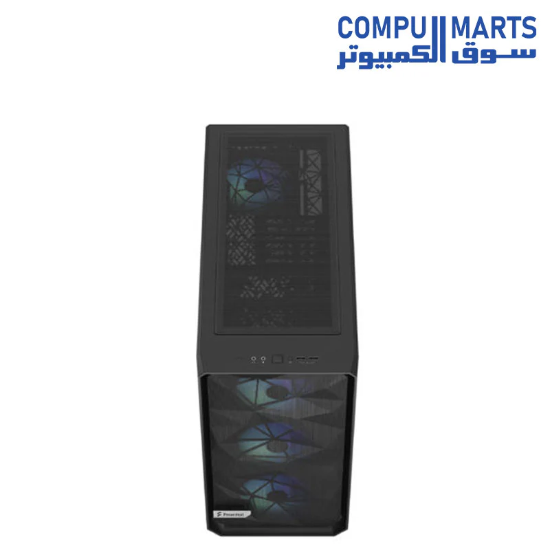 Fractal Design FD-C-MEL2A-05 Meshify 2 Lite ATX RGB Mid Tower Case Light Tint Tempered Glass Black - Image 2