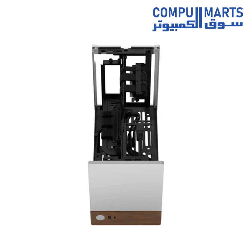 Fractal Design Terra Silver - Wood Walnut Front Panel - Small Form Factor - Mini ITX Gaming case – PCIe 4.0 Riser Cable – USB Type-C - Anodized Aluminum Panels - Image 11