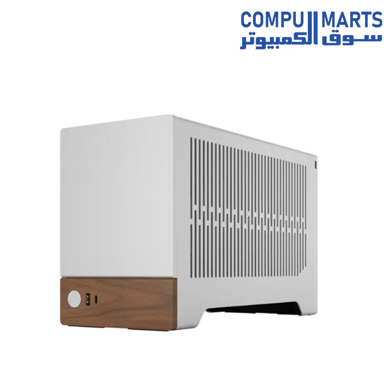 Fractal Design Terra Silver - Wood Walnut Front Panel - Small Form Factor - Mini ITX Gaming case – PCIe 4.0 Riser Cable – USB Type-C - Anodized Aluminum Panels - Image 2