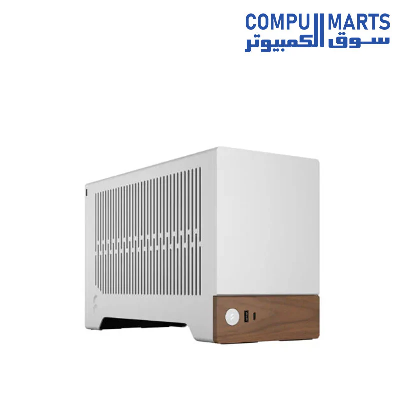 Fractal Design Terra Silver - Wood Walnut Front Panel - Small Form Factor - Mini ITX Gaming case – PCIe 4.0 Riser Cable – USB Type-C - Anodized Aluminum Panels - Image 3