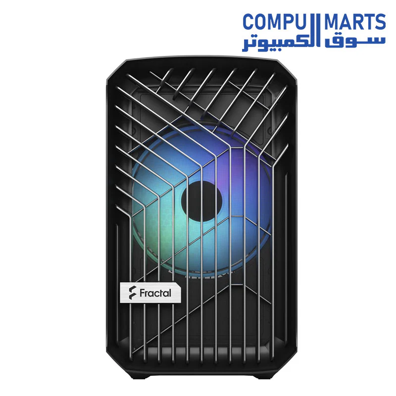 Fractal Design Torrent Nano Tempered Glass Side Panels - Open Grille for Maximum air Intake - 180mm PWM Fan Included - Type C - mITX Airflow Mini Tower PC Gaming Case - Image 4