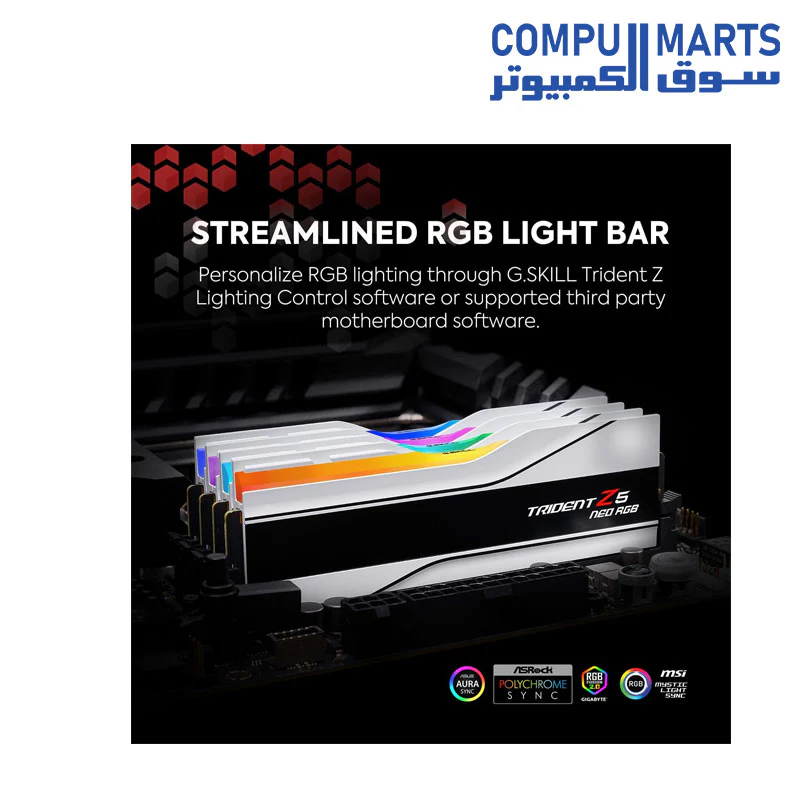 G.SKILL Trident Z5 Neo RGB Series (AMD Expo) DDR5 RAM 32GB (2x16GB) 6000MT/s CL30-36-36-96 1.35V Desktop Computer Memory UDIMM - Matte White (F5-6000J3036F16GX2-TZ5NRW) - Image 3