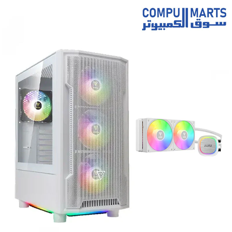 GAMDIAS ATHENA M6 LITE Case + Aura GL240 V2 Cooler - Image 4