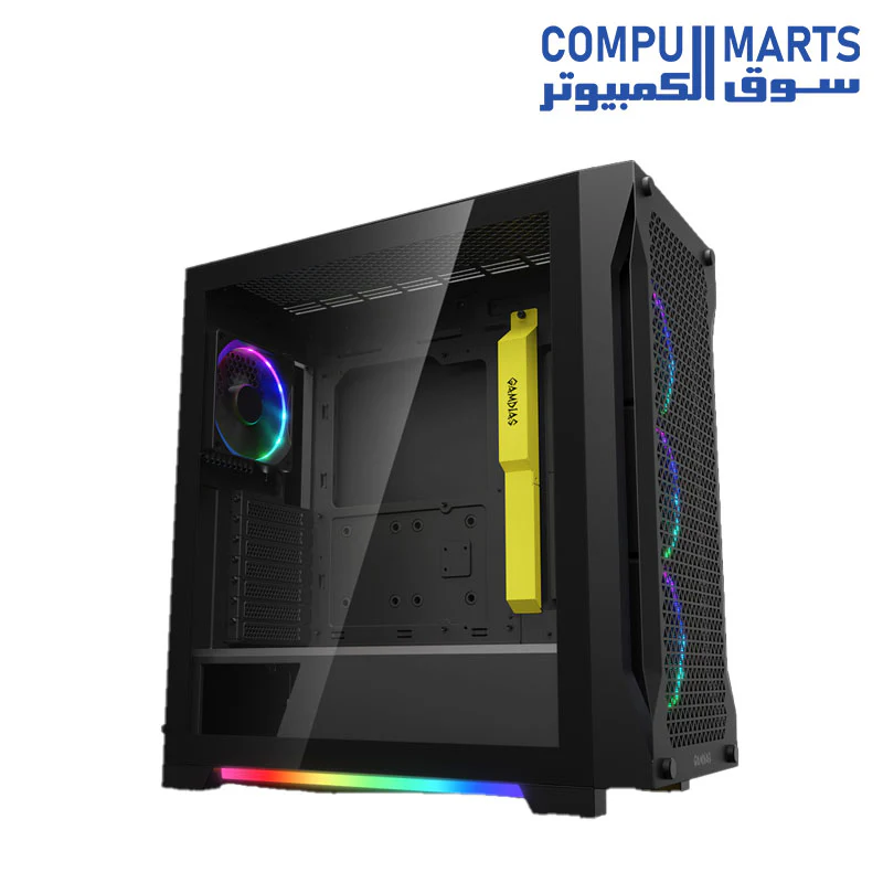 GAMDIAS ATHENA P1 Black Mid-Tower Gaming Case - Image 4