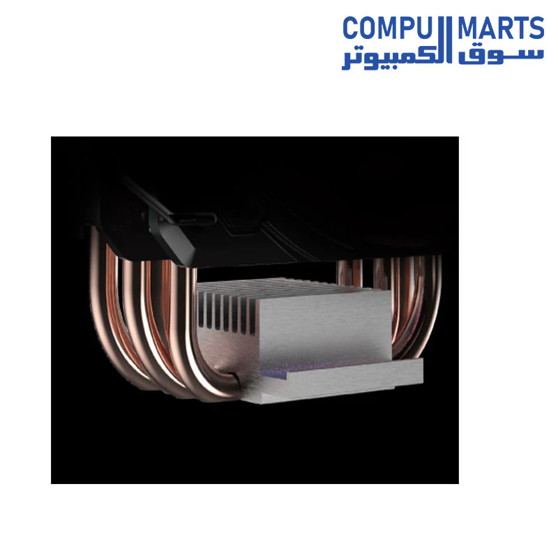 Gamdias (BOREAS E1-410) 120mm 12cm ARGB CPU Cooler - 4 Copper Heatpipes with Hydraulic bearing PWM Fan - Image 4