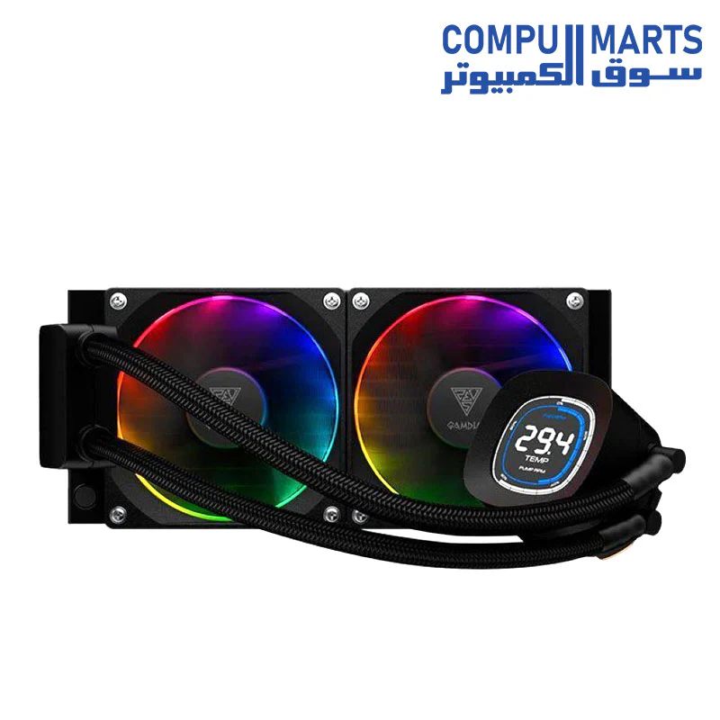 GAMDIAS CHIONE M4-240 IPS LCD ARGB Liquid CPU Cooler - Image 2