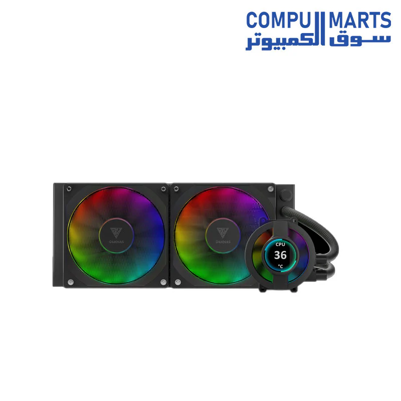 GAMDIAS CHIONE P3-240U IPS LCD ARGB Liquid CPU Cooler - Image 3