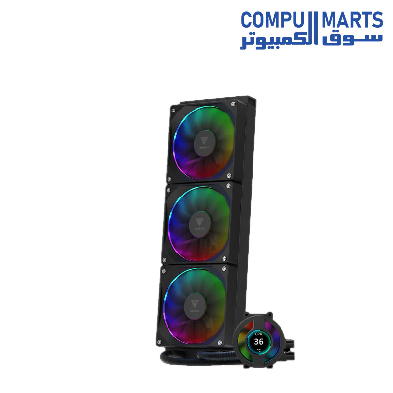GAMDIAS CHIONE P3-360U IPS LCD ARGB Liquid CPU Cooler - Image 3