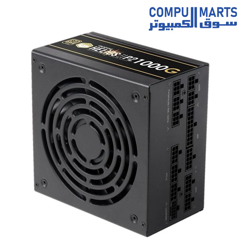 GAMDIAS Helios P2 1000G Power Supply, 1000W 80 Plus Gold Efficiency, Fully Modular, Active PFC, Fluid Dynamic Bearing, Heavy Duty Protection, Japanese Capacitors, Black | GD-HELIOS-P2-1000G - Image 3