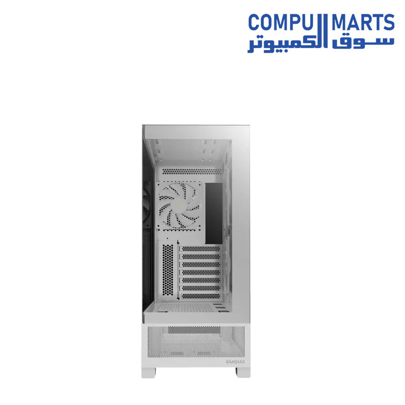 GAMDIAS ATLAS M1 PC Case, ATX Gaming Mid Tower, No-Hub, Real-time Monitor, Seamless Tempered Glass, Pre-install 3 x 120 mm ARGB PWM Fans - Image 11