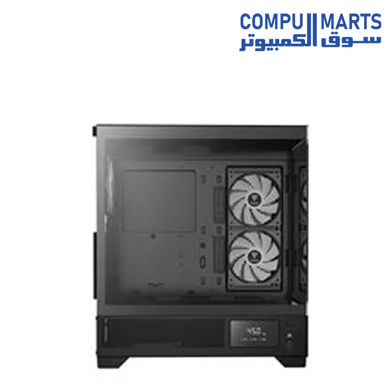 GAMDIAS ATLAS M1 PC Case, ATX Gaming Mid Tower, No-Hub, Real-time Monitor, Seamless Tempered Glass, Pre-install 3 x 120 mm ARGB PWM Fans - Image 5