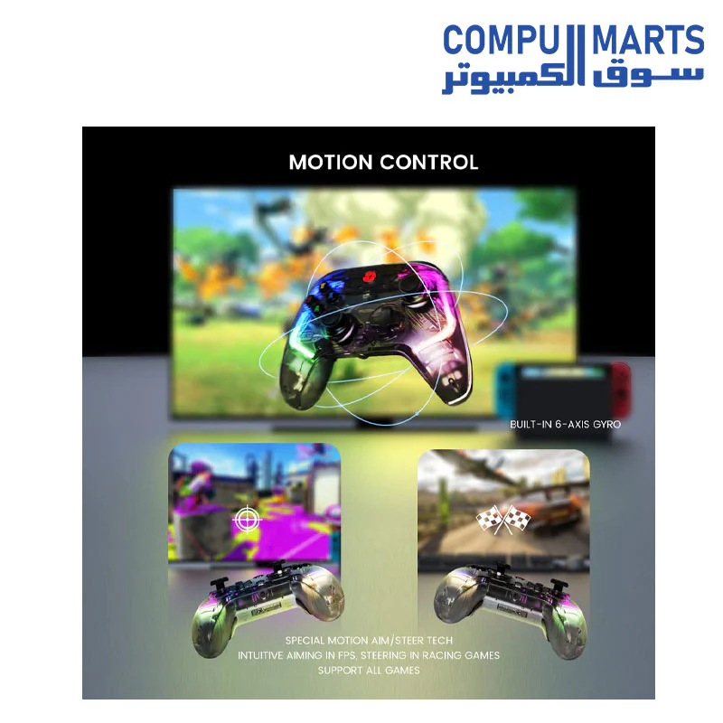 GameSir T4 Kaleid Transparent PC Controller, Wired Gaming Controller for PC/Switch/Android TV Box, Plug and Play Gamepad Joystick - Image 2