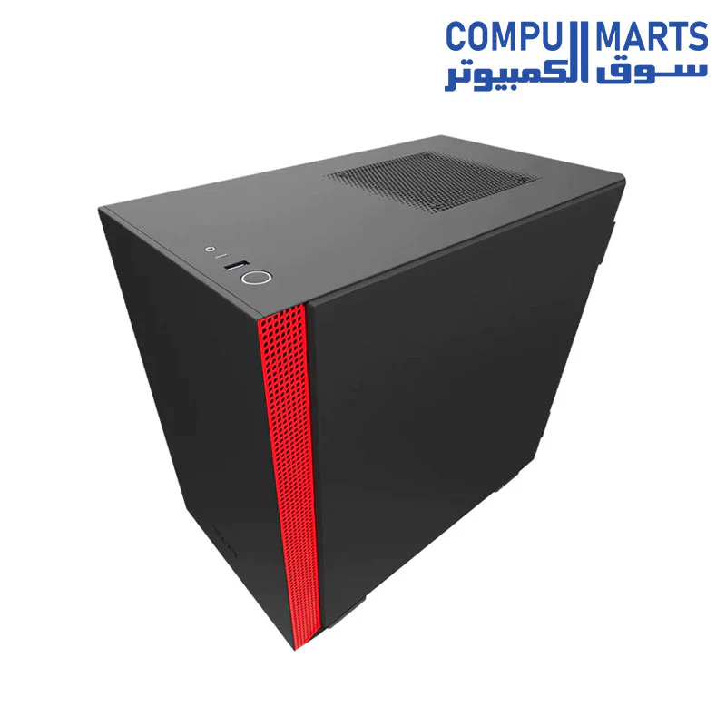 NZXT H210 - CA-H210B Mini-ITX PC - Front I/O USB Type-C Port  Gaming Case - Tempered Glass Side Panel - Cable Management System - Water Cooling Ready - Radiator Bracket - Image 4