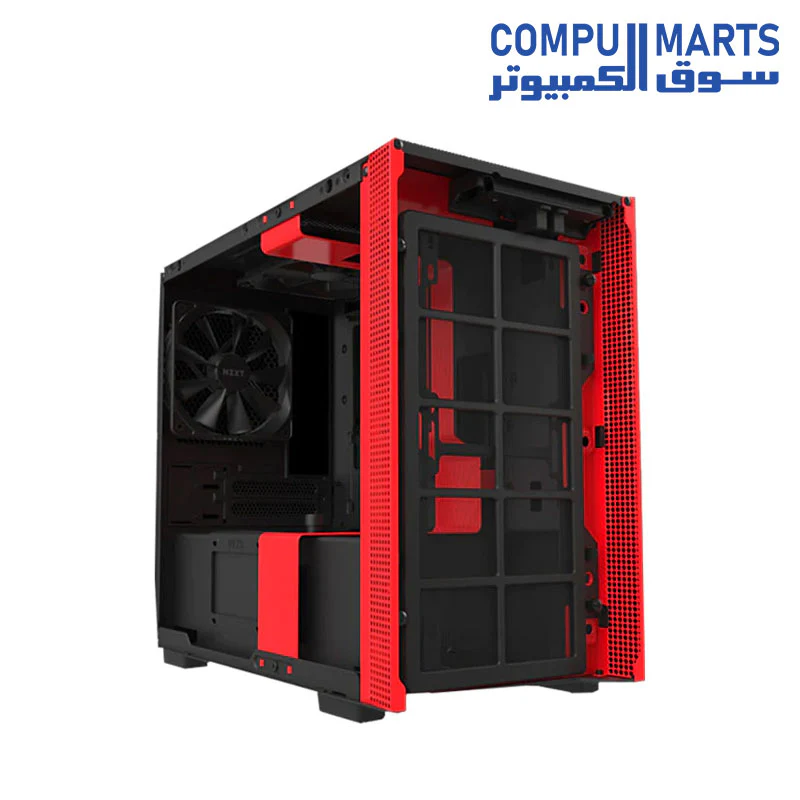 NZXT H210 - CA-H210B Mini-ITX PC - Front I/O USB Type-C Port  Gaming Case - Tempered Glass Side Panel - Cable Management System - Water Cooling Ready - Radiator Bracket - Image 5
