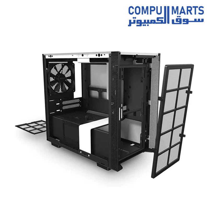 NZXT H210 - CA-H210B Mini-ITX PC - Front I/O USB Type-C Port  Gaming Case - Tempered Glass Side Panel - Cable Management System - Water Cooling Ready - Radiator Bracket - Image 6