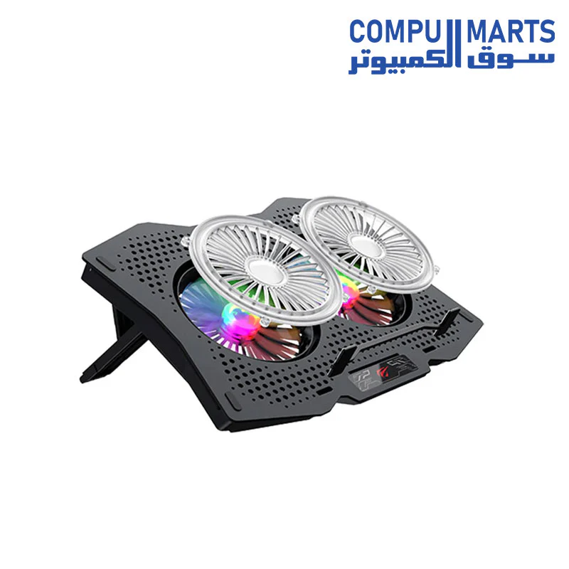 Gaming Cooler Pad  GAMENOTE F2072 LED Light With 2 Fan &amp; 2 USB Ports For 17 Inch Laptop - Image 3