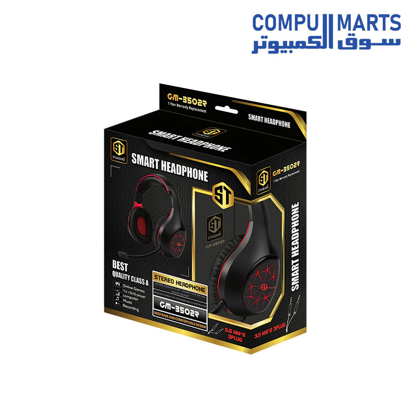 HEADPHONE ST-STANDARD GM-3502 CHAT - RED - Image 4