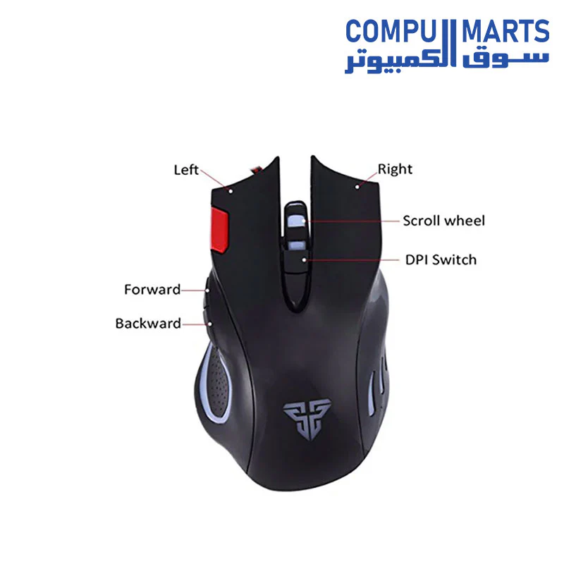 Fantech Z1 3200 DPI LED Optical USB Wired Mechanical Gaming Mouse with 7 Keys Adjustable Colorful Breathing Light - Image 4
