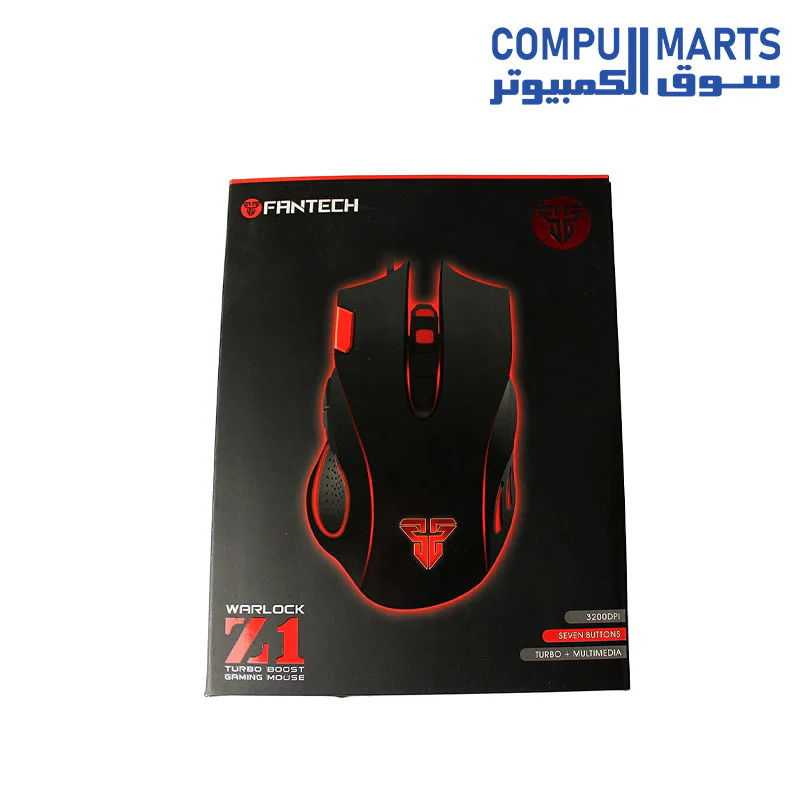 Fantech Z1 3200 DPI LED Optical USB Wired Mechanical Gaming Mouse with 7 Keys Adjustable Colorful Breathing Light - Image 6