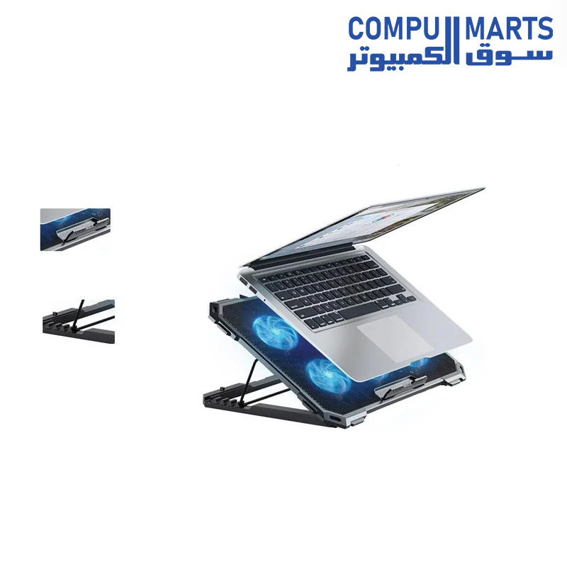 Standard GAMING COOLER ICE-06N Laptop Cooling Pad with 6 LED Fans, Supports up to 17" Laptops- USB - Image 3
