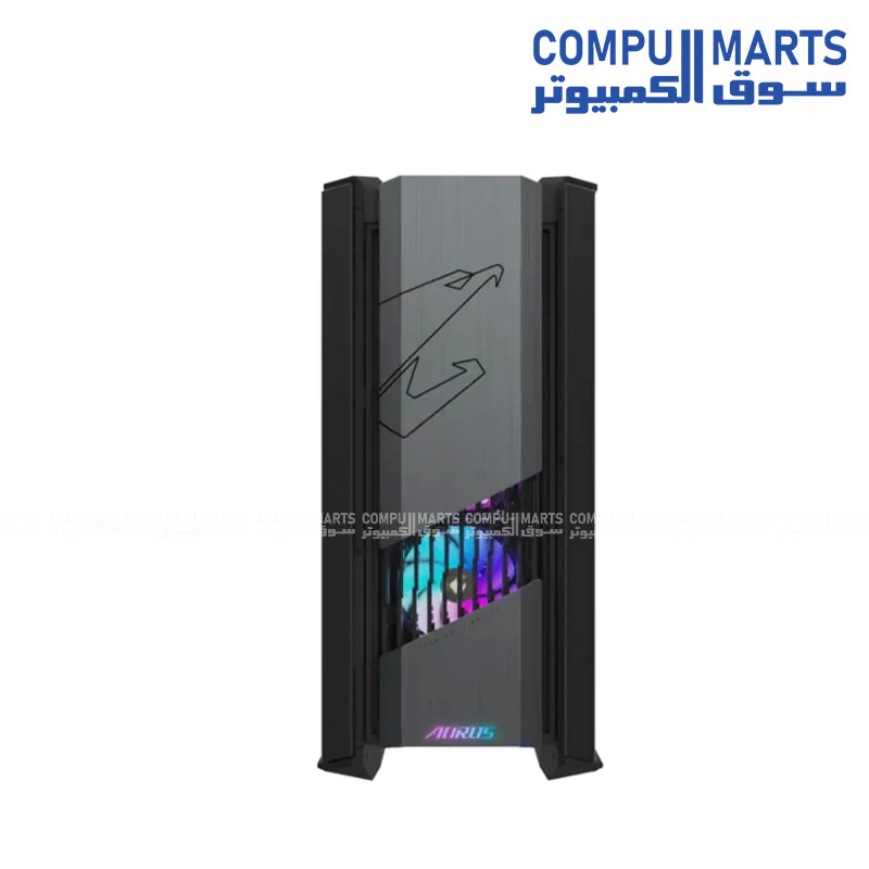 GIGABYTE AORUS C601 Glass Mid Tower Case – 4×140mm ARGB PWM Fans, USB 3.1 Gen2 Type-C – Black - Image 2