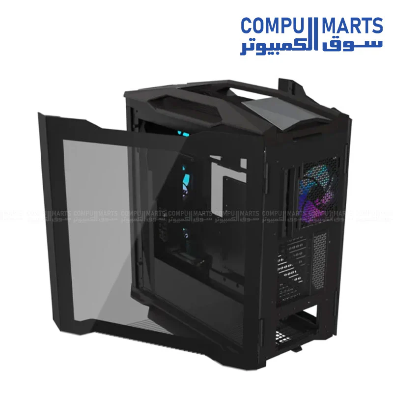GIGABYTE AORUS C601 Glass Mid Tower Case – 4×140mm ARGB PWM Fans, USB 3.1 Gen2 Type-C – Black - Image 4