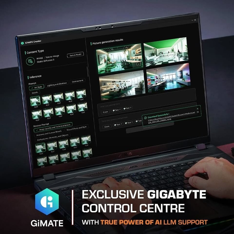 Gigabyte AORUS MASTER 16 Gaming Laptop, Intel Core Ultra 9 275HX, GeForce RTX 5080 16GB Graphics, 32GB RAM, 1TB SSD, 16" WQXGA OLED 240Hz Display - Image 6