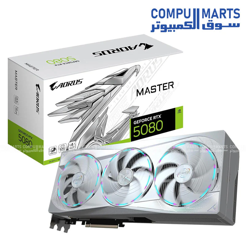 GIGABYTE AORUS GeForce RTX 5080 Master 16G Graphics Card, WINDFORCE Cooling System, 16GB 256-bit GDDR7, Video Card - Image 2