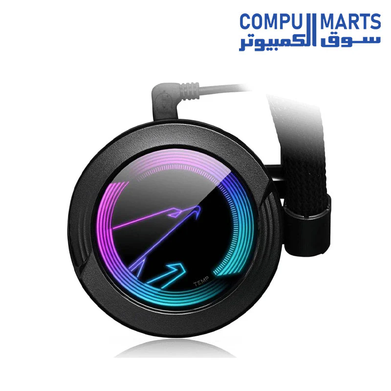 Gigabyte AORUS WATERFORCE 240 II AIO Liquid CPU Cooler, 240mm Radiator with ARGB Fans, Adjustable Circular LCD Display with Micro SD Support and RGB Fusion 2.0, GP-AORUS WATERFORCE 240 - Image 2