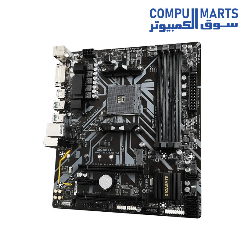 GIGABYTE B450M DS3H V2 AMD DDR4 Motherboard - Image 2