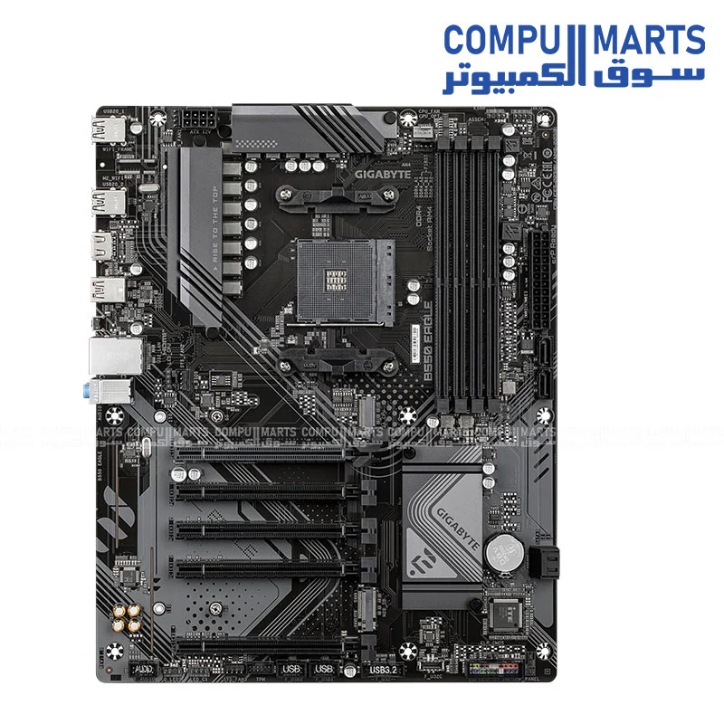 GIGABYTE B550 EAGLE – AMD AM4, DDR4 4733 MHz OC, PCIe 4.0, Dual M.2, ATX Motherboard - Image 2