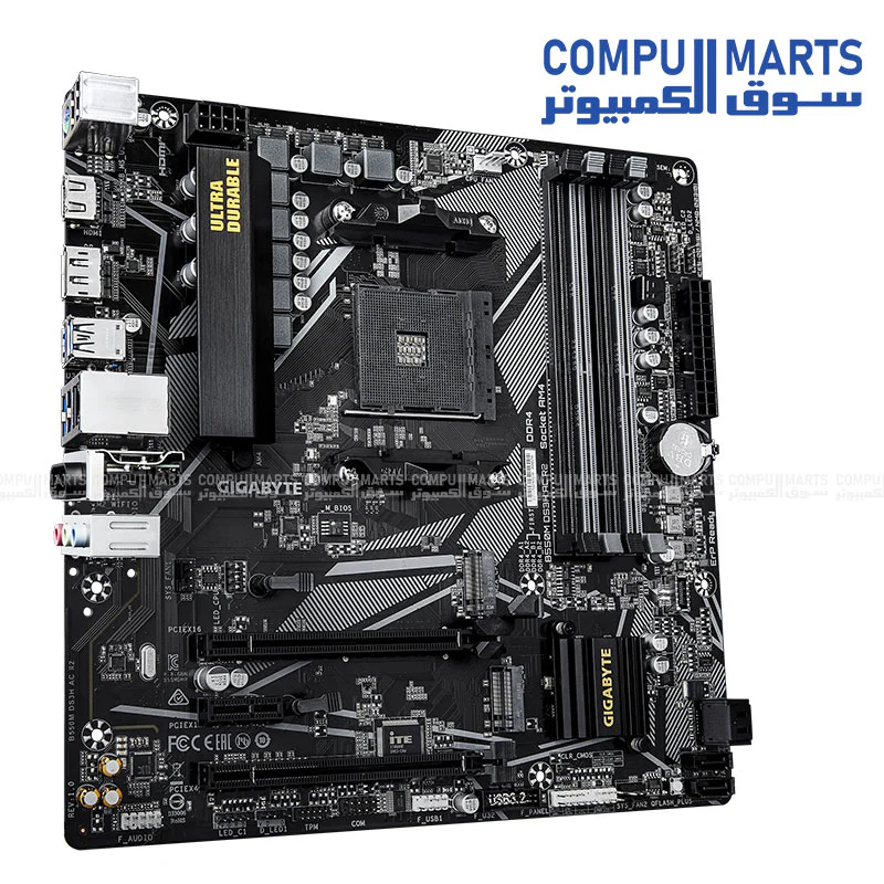GIGABYTE B550M DS3H AC R2 – AM4 DDR4 Up to 4733 MHz OC, PCIe 4.0, Dual M.2, Wi‑Fi 5 & Bluetooth 4.2 - Image 3