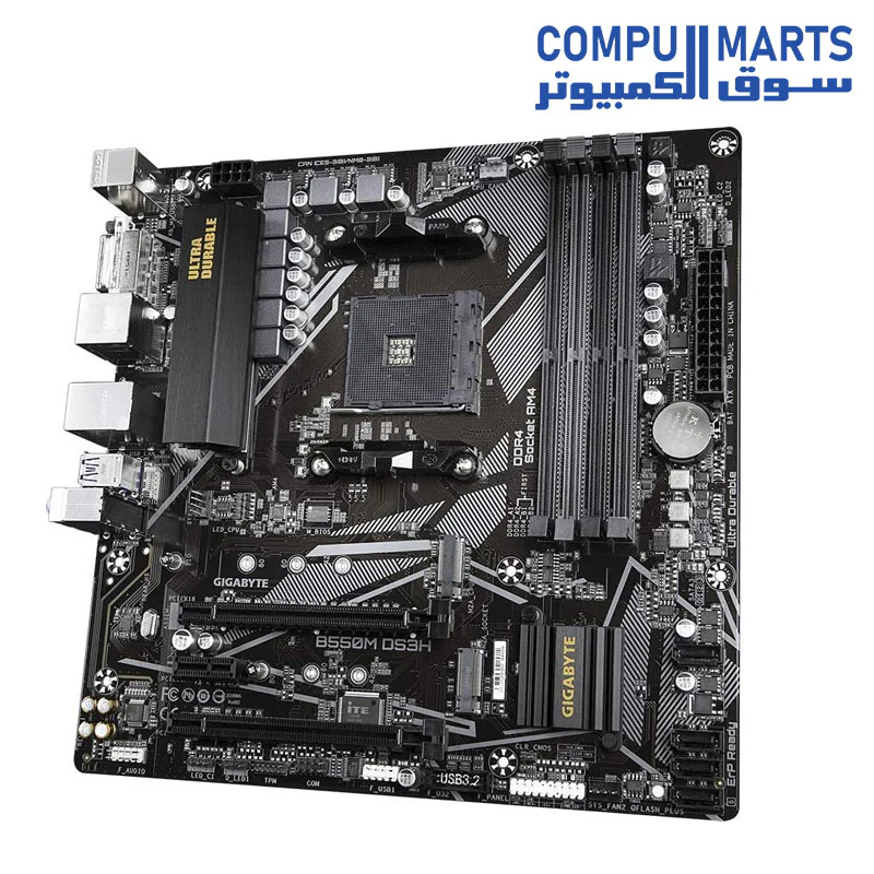 Gigabyte B550M DS3H mATX Motherboard for AMD AM4 CPUs Ryzen - Image 3