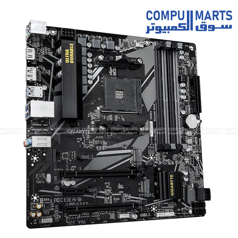 GIGABYTE B550M DS3H R2 – AMD AM4 Motherboard | DDR4 OC, PCIe 4.0, Dual M.2, Gigabit LAN - Image 3