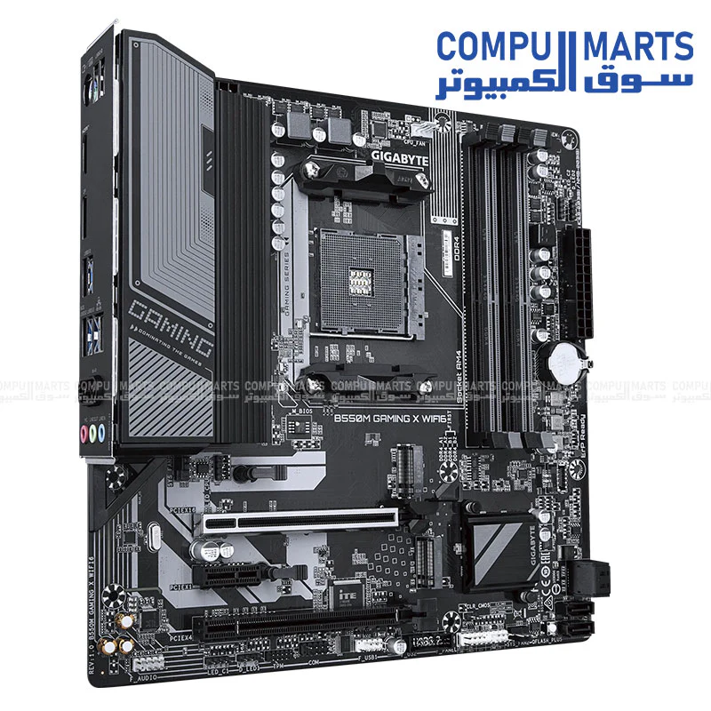 GIGABYTE B550M GAMING X Wi‑Fi 6 – Micro‑ATX AM4 DDR4 OC, PCIe 4.0, Dual M.2, Gigabit LAN & Wi‑Fi 6 - Image 3