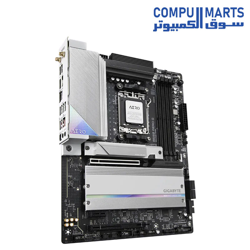 GIGABYTE B650 AERO G AM5 ATX Motherboard, AMD B650 Chipset, 4x DDR5 DIMM, 192GB Max Capacity, 2.5GbE LAN / Wi-Fi 6E / Bluetooth V5.2, 1*PCIe 5.0, DP IN / HDMI, USB-C/3.2 - Image 3