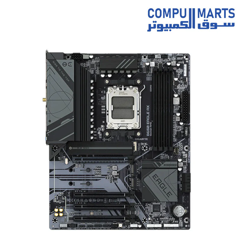 GIGABYTE B650 EAGLE AX AM5 LGA 1718 AMD B650 ATX DDR5 Triple M.2, PCIe 5.0, USB 3.2 Gen2x2 Type-C, AMD Wi-Fi 6E, Realtek GbE LAN - Image 2