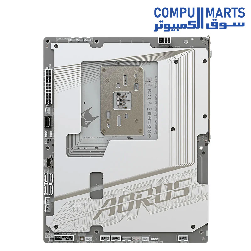 GIGABYTE B650E AORUS STEALTH ICE Motherboard — Supports AMD Ryzen 9000 CPUs- 12+2+2 phases VRM- up to 8000MHz DDR5 (OC)- 1xPCIe 5.0 M2 + 3xPCIe 4.0 M.2- Wi-Fi 7-2.5GbE LAN- USB 3.2 Gen 2x2 - Image 3