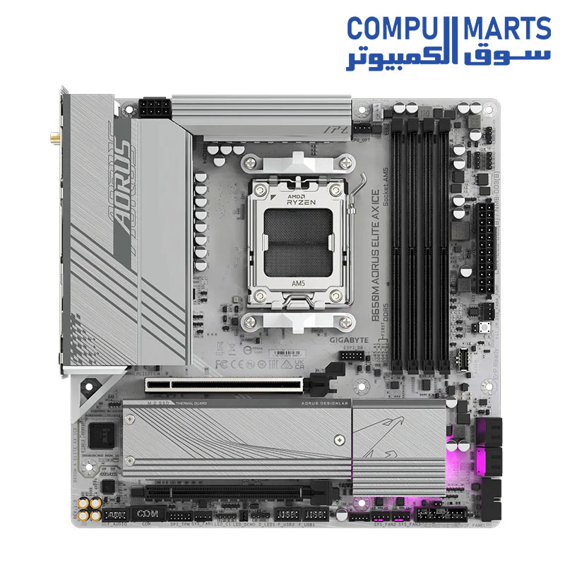 GIGABYTE B650M AORUS ELITE AX ICE Motherboard - Image 3