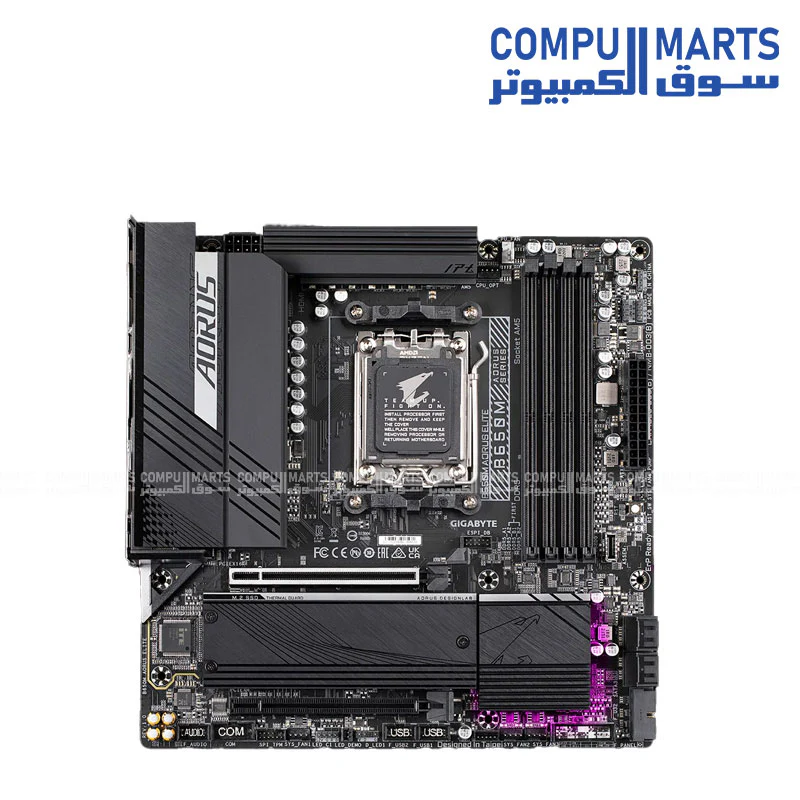 GIGABYTE B650M AORUS ELITE Motherboard – AMD AM5 – Micro-ATX – DDR5 – PCIe 5.0 – M.2 – USB 3.2 – Ryzen 7000 / 8000 / 9000 Ready - Image 2