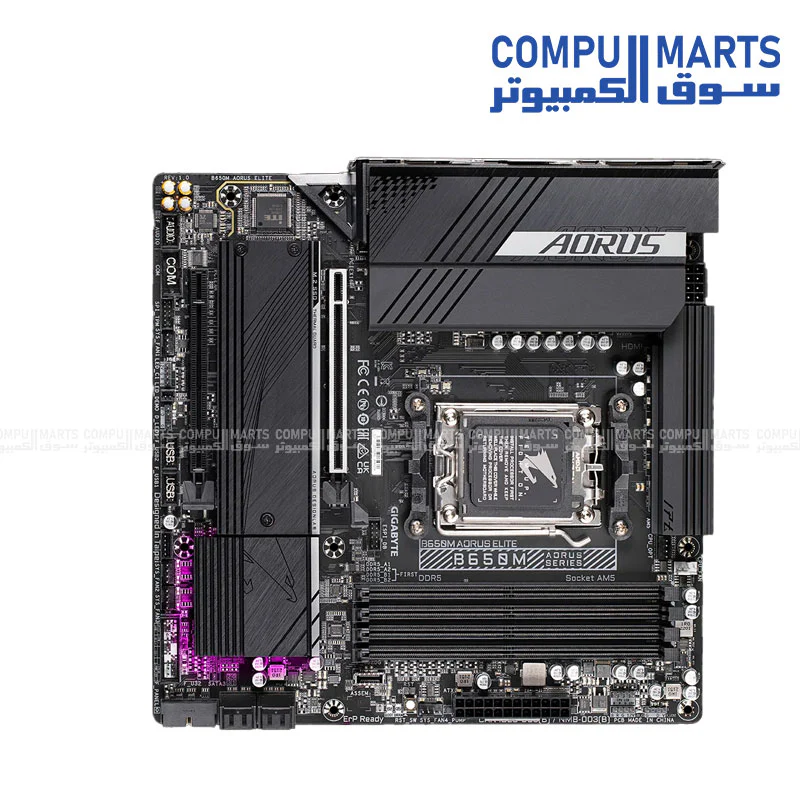 GIGABYTE B650M AORUS ELITE Motherboard – AMD AM5 – Micro-ATX – DDR5 – PCIe 5.0 – M.2 – USB 3.2 – Ryzen 7000 / 8000 / 9000 Ready - Image 3