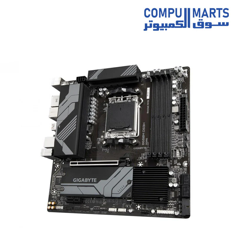 GIGABYTE B650M DS3H DDR5 AM5 LGA 1718 AMD M-ATX Motherboard PCIe 4.0 M.2, PCIe 4.0, USB 3.2 Gen2X2 Type-C, 2.5GbE LAN Ryzen - Image 2