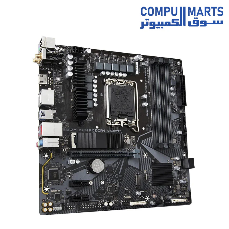 GIGABYTE B660M DS3H AX DDR4 (B660/ Intel/LGA 1700/ Micro-ATX/ DDR4/ Dual M.2/ PCIe 4.0/ USB 3.2 Gen2 Type-C/ 2.5GbE LAN/Motherboard) - Image 3