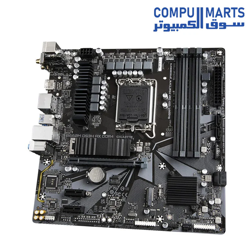 GIGABYTE B660M DS3H AX DDR4 (B660/ Intel/LGA 1700/ Micro-ATX/ DDR4/ Dual M.2/ PCIe 4.0/ USB 3.2 Gen2 Type-C/ 2.5GbE LAN/Motherboard) - Image 4