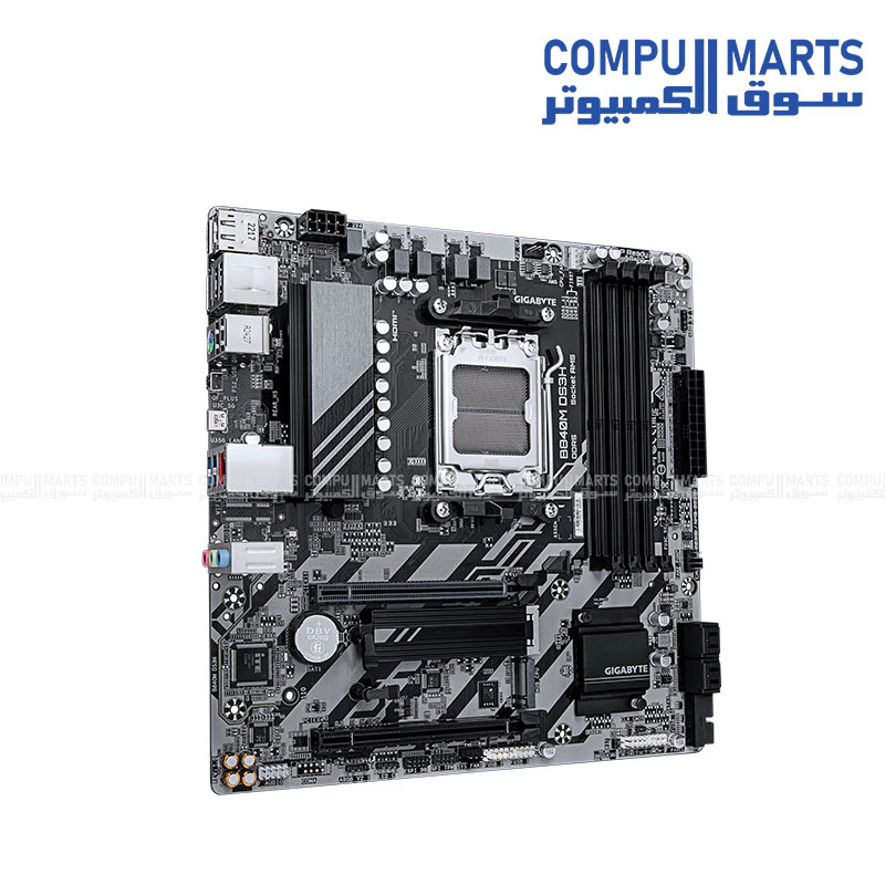 GIGABYTE B840M DS3H Motherboard – AMD AM5 – Micro-ATX – DDR5 – PCIe 4.0 – M.2 – HDMI / DisplayPort – USB 3.2 – Ryzen 7000 / 8000 / 9000 Ready - Image 3
