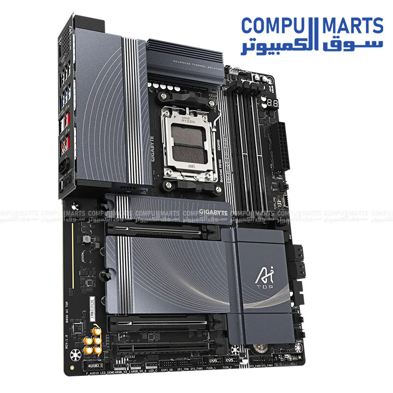 GIGABYTE B850 AI TOP – AM5 ATX DDR5 OC up to 8600MT/s, PCIe 5.0, USB‑C Gen 2×2, Wi‑Fi 7, Dual 10GbE LAN - Image 3
