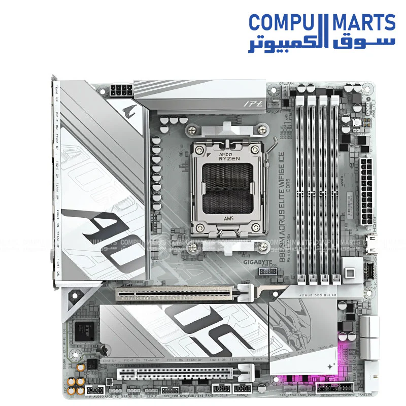 Gigabyte B850M AORUS ELITE WIFI6E ICE AM5 Micro ATX Motherboard - Image 2