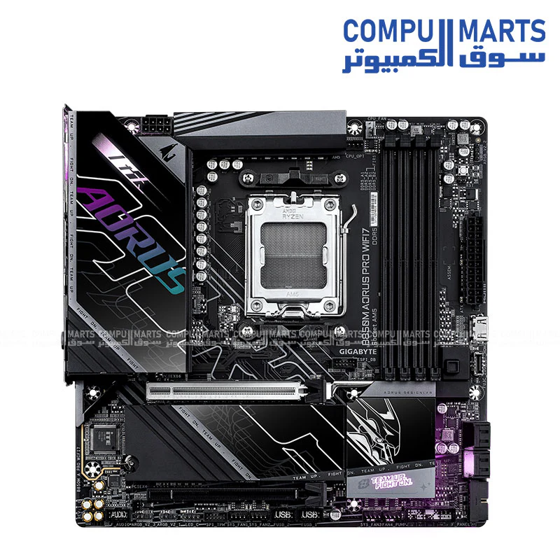 GIGABYTE B850M AORUS PRO WIFI7 – DDR5 – PCIe 5.0 – USB4 – Wi-Fi 7 – AMD AM5 mATX Motherboard - Image 2