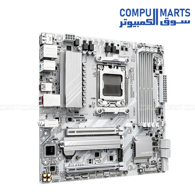 GIGABYTE B850M DS3H ICE – AM5 DDR5 Motherboard – Micro ATX – PCIe 5.0 – HDMI & DP – USB-C – 2.5GbE LAN - Image 3